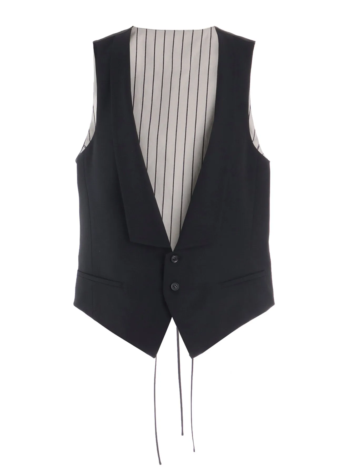 W/GABARDINE COLLARED VEST sold by Yohji Yamamoto product image thumbnail 2