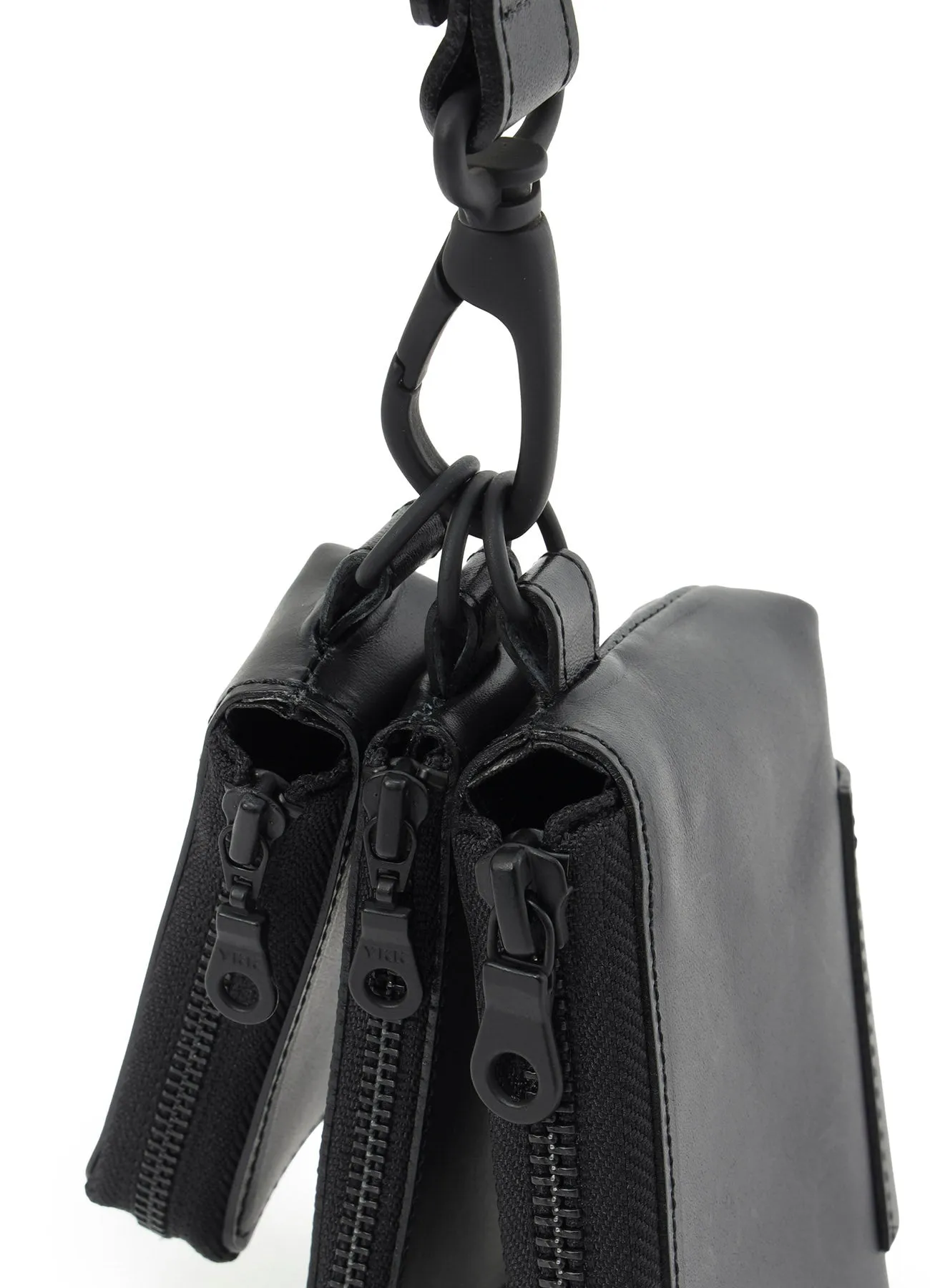 MATTE STEER LEATHER 3LAYERS POUCH sold by Yohji Yamamoto product image thumbnail 4