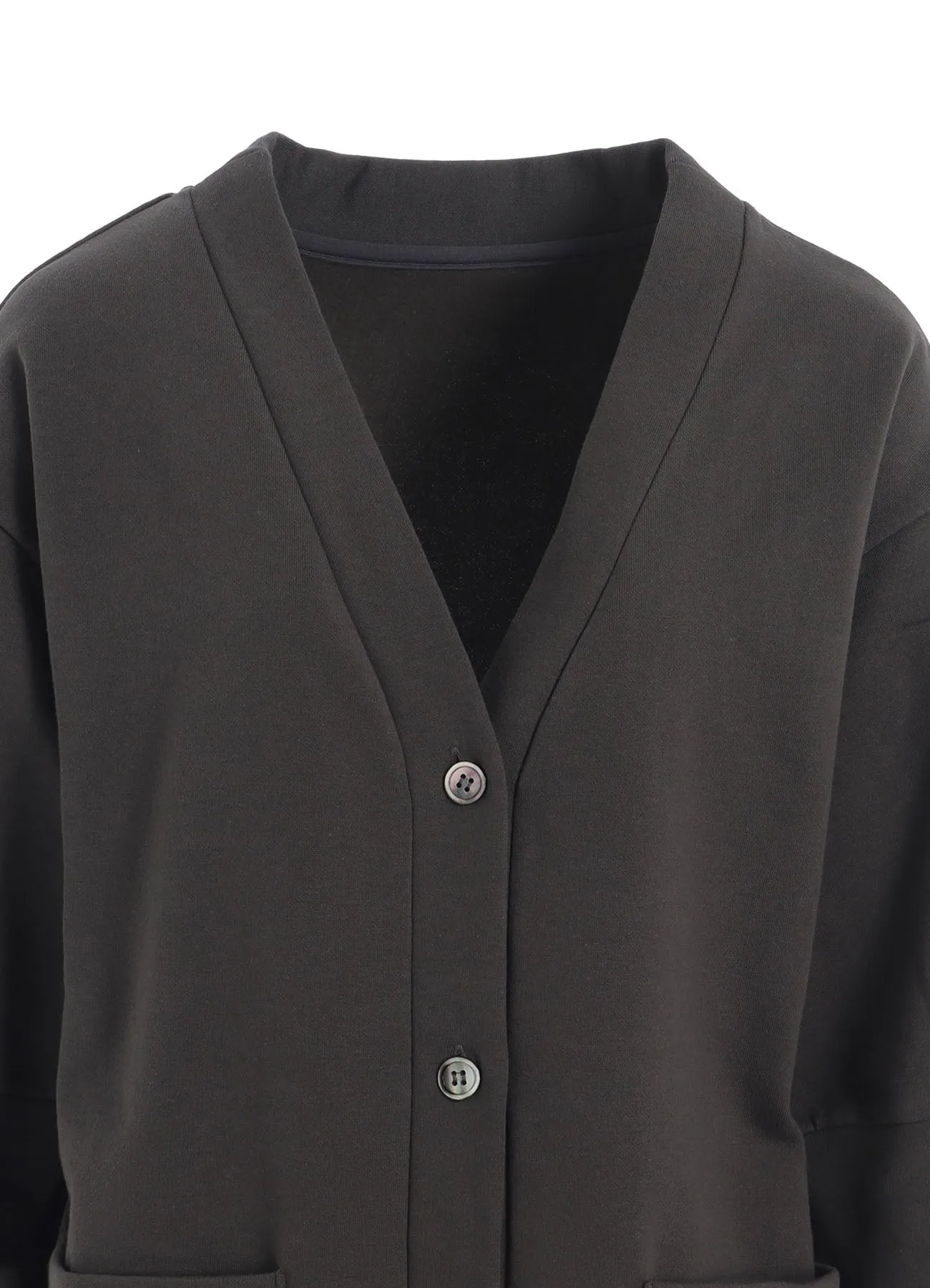 COTTON FLEECE 3/4 SLEEVE LONG CARDIGAN sold by Yohji Yamamoto product image thumbnail 5