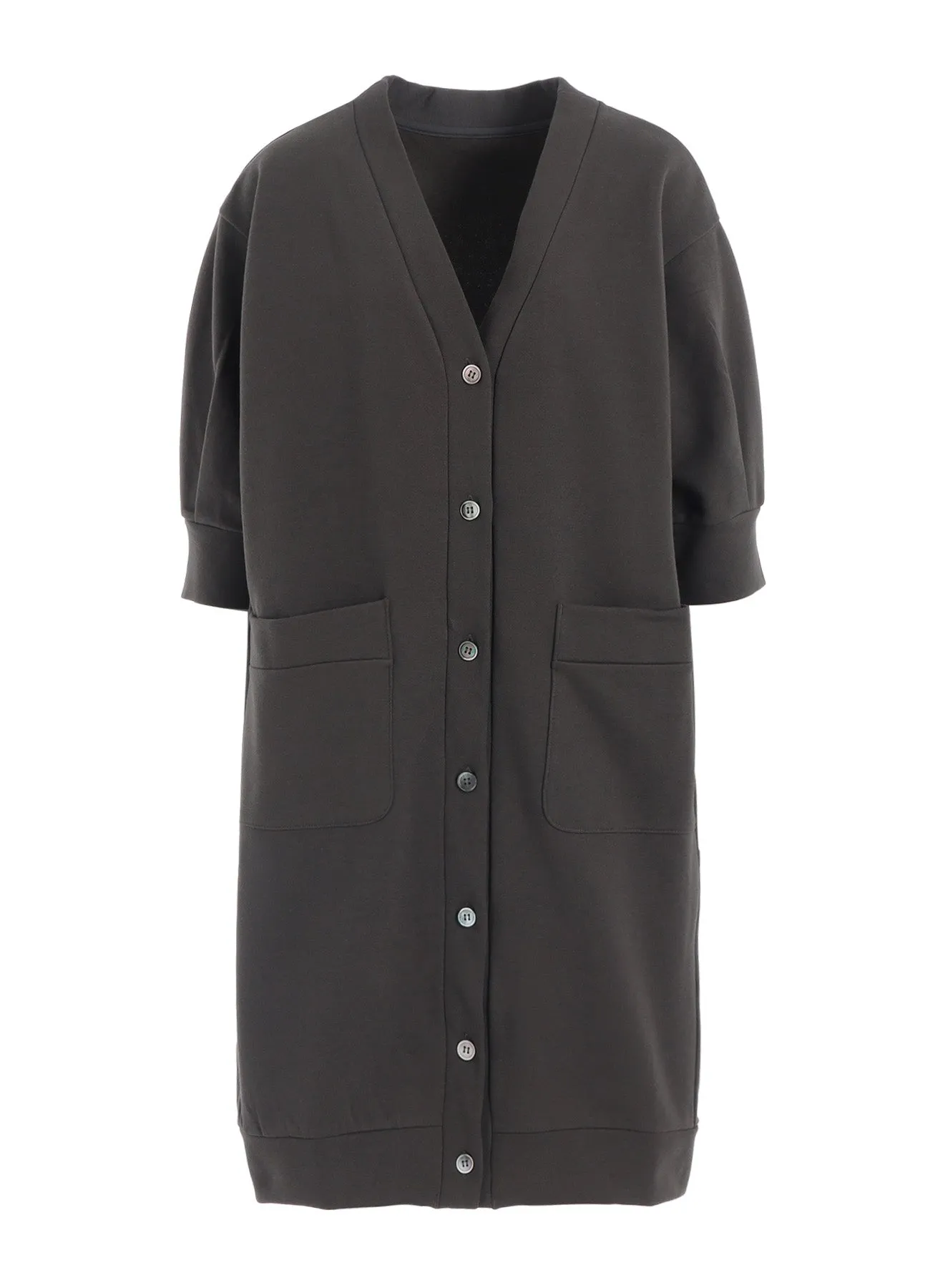 COTTON FLEECE 3/4 SLEEVE LONG CARDIGAN sold by Yohji Yamamoto product image thumbnail 2
