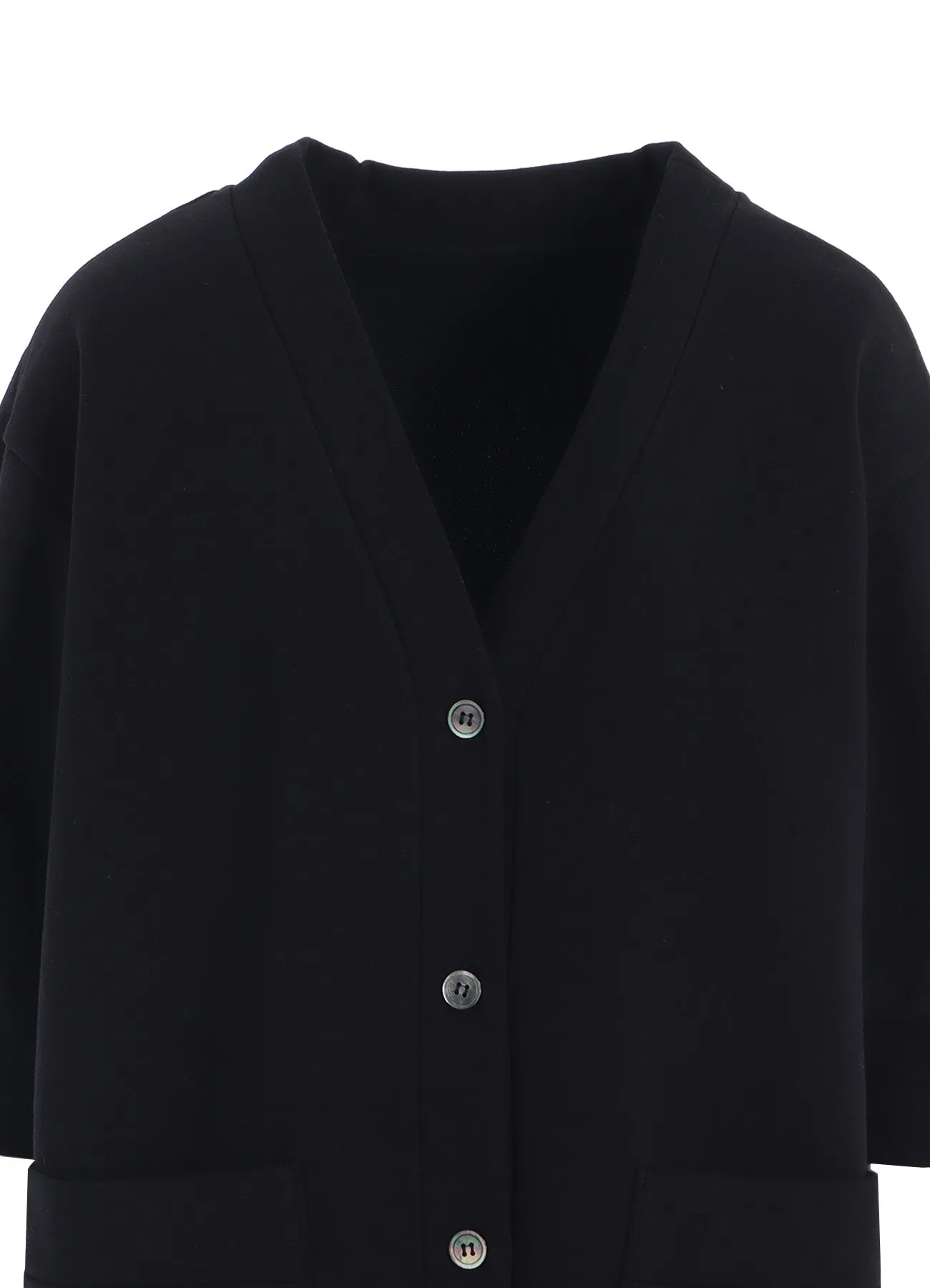 COTTON FLEECE 3/4 SLEEVE LONG CARDIGAN sold by Yohji Yamamoto product image thumbnail 5
