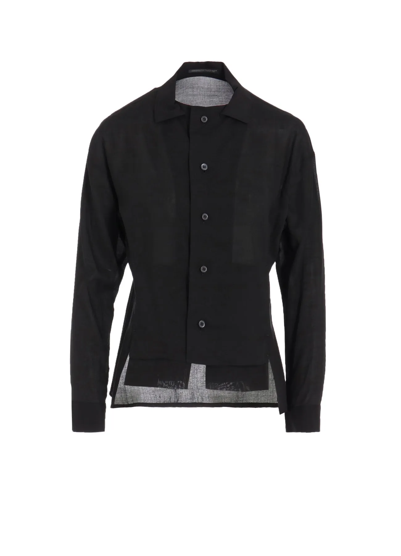 CELLULOSE LAWN PANELED SHORT BLOUSE sold by Yohji Yamamoto
