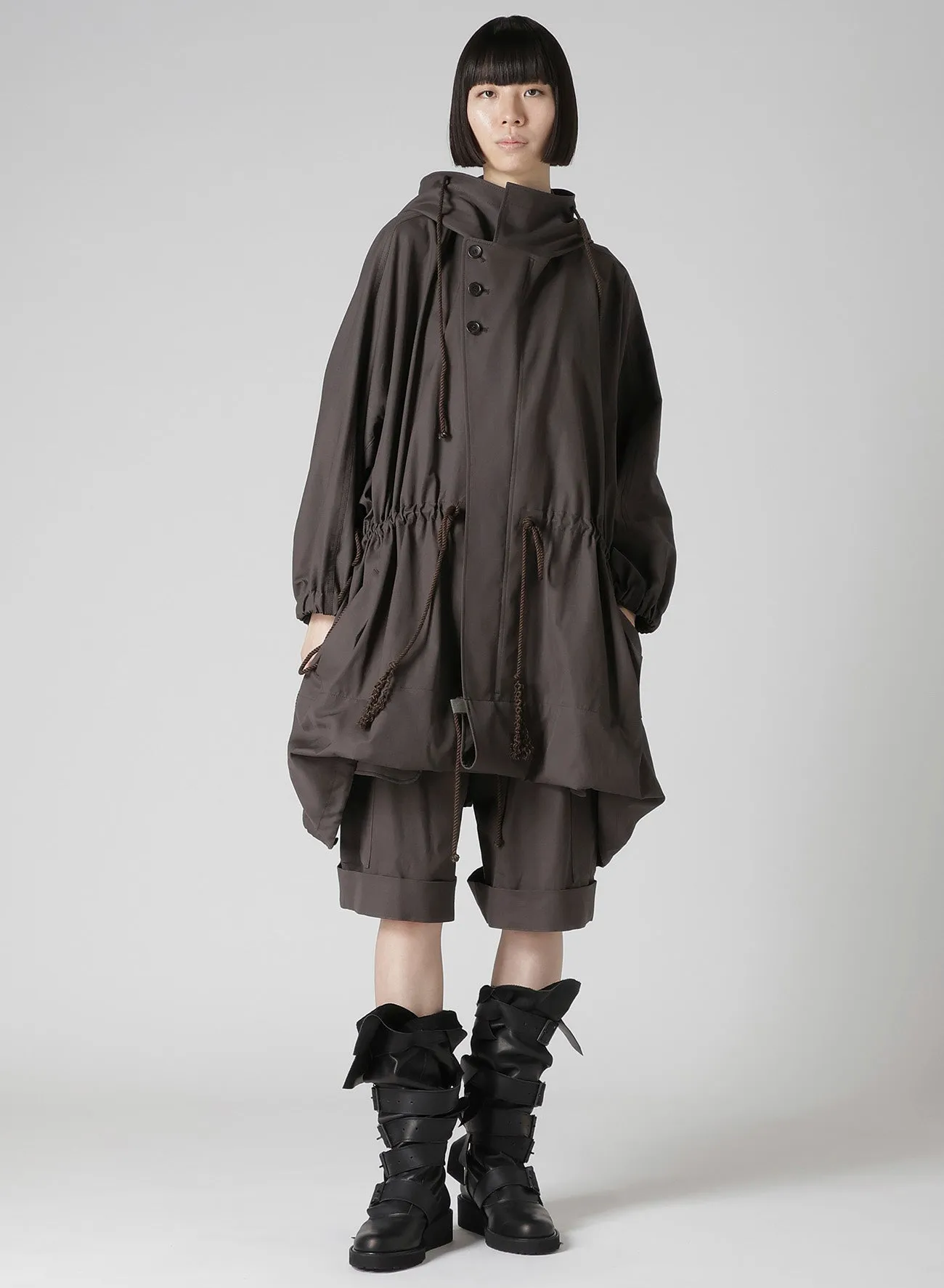 S HIGH-TWISTED GABARDINE DOLMAN SLV COAT sold by Yohji Yamamoto product image thumbnail 3