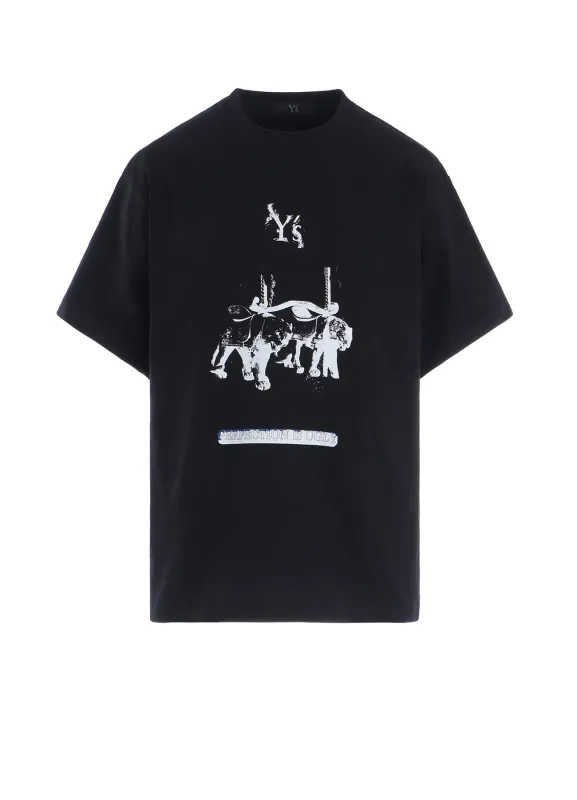 COTTON JERSEY TIGER PRINT TEE sold by Yohji Yamamoto