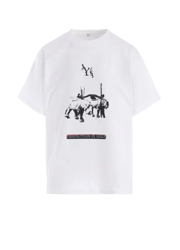 COTTON JERSEY TIGER PRINT TEE sold by Yohji Yamamoto