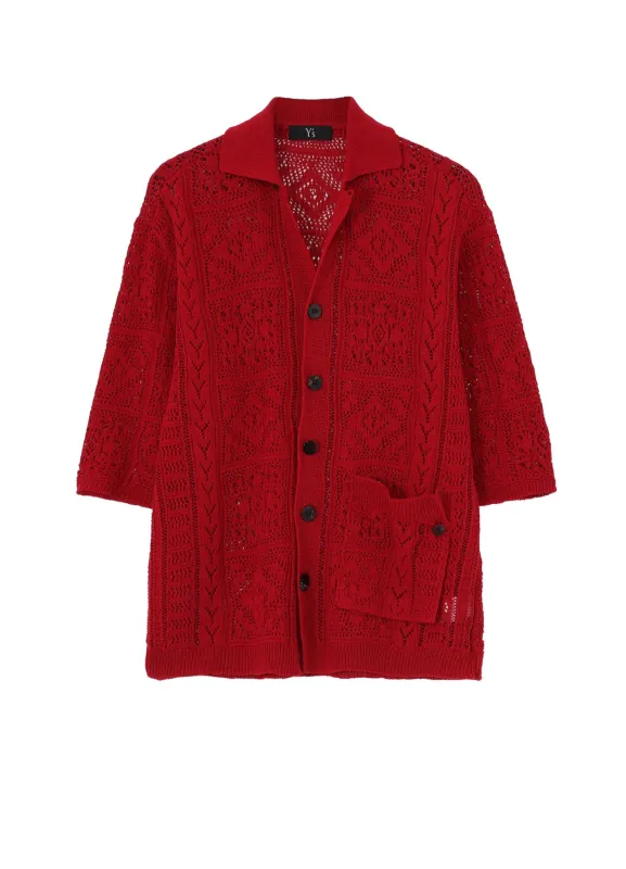 MEXICAN TILE PATTERN KNIT SHIRT sold by Yohji Yamamoto