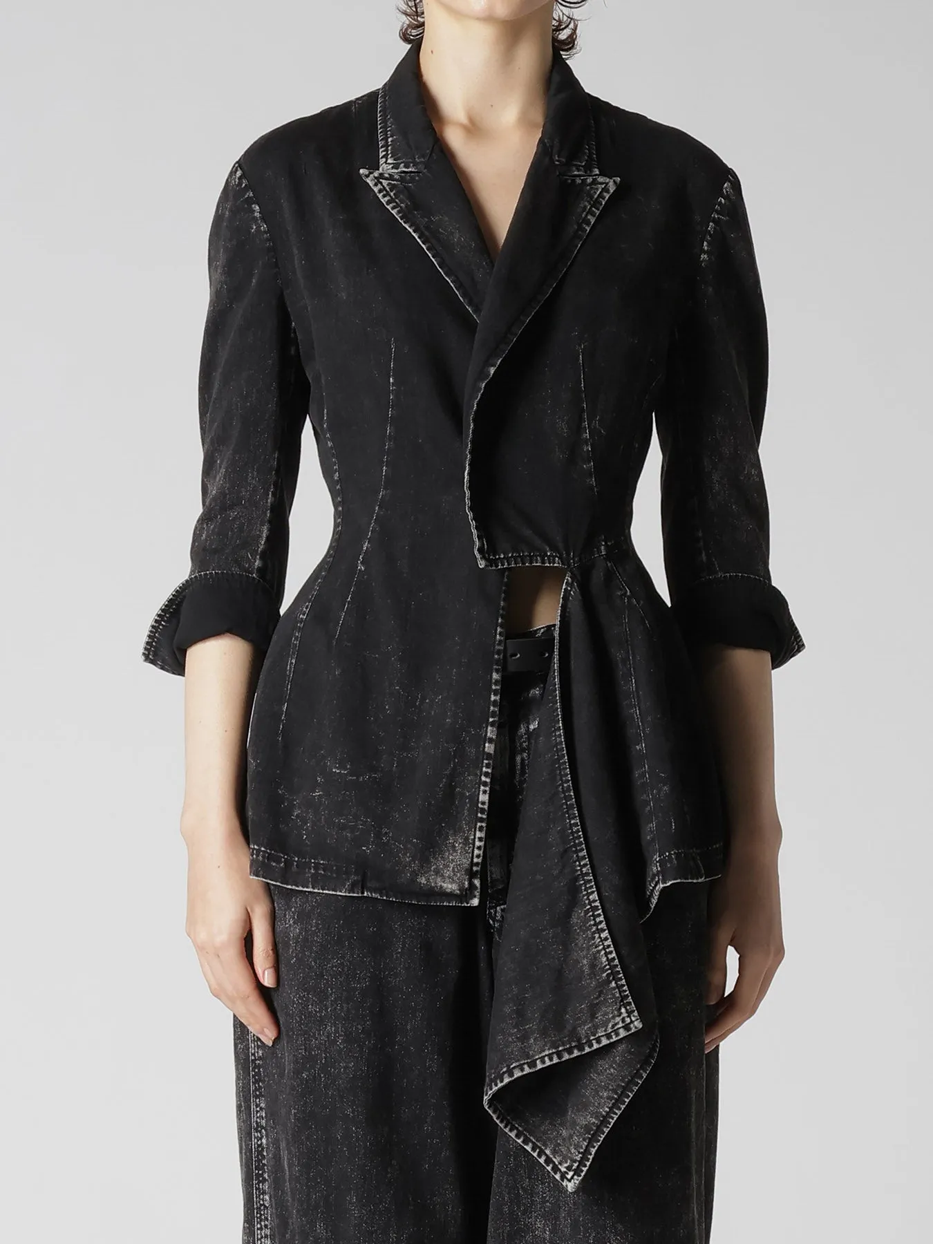 6OZ DENIM CHEMICAL WASH JACKET sold by Yohji Yamamoto product image thumbnail 5