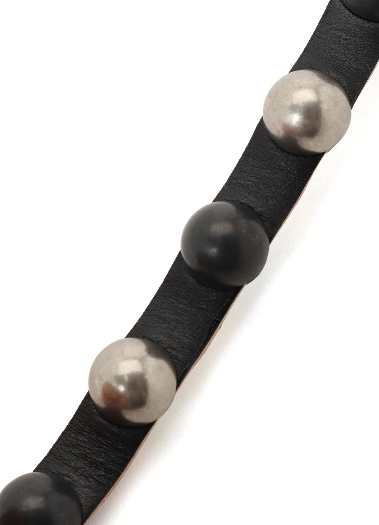 SEMIGLOSS LEATHER STUDS DOUBLE BRACELET sold by Yohji Yamamoto product image thumbnail 5