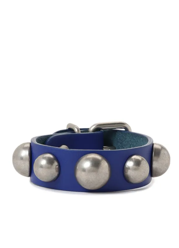 SEMIGLOSS LEATHER STUDS BRACELET sold by Yohji Yamamoto