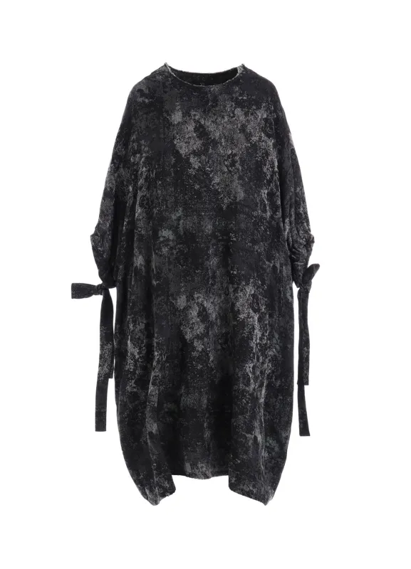 RUG PATTERN JACQUARD SLEEVE ROUNDNECK DRESS sold by Yohji Yamamoto