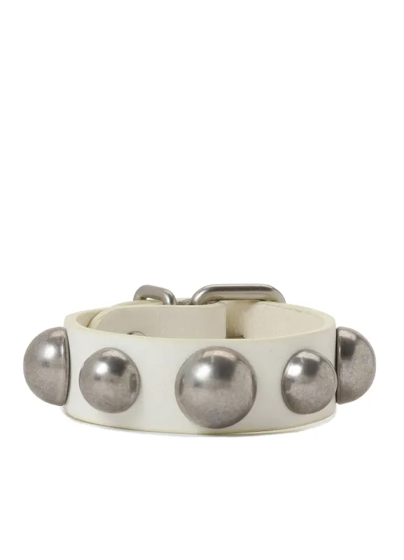 SEMIGLOSS LEATHER STUDS BRACELET sold by Yohji Yamamoto