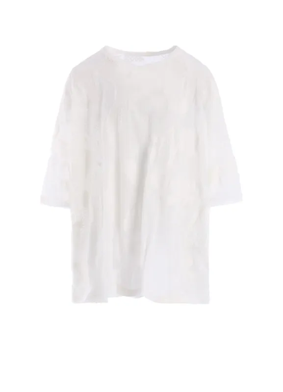 CRUSH JACQUARD ROUND NECK BIG TEE made by Yohji Yamamoto