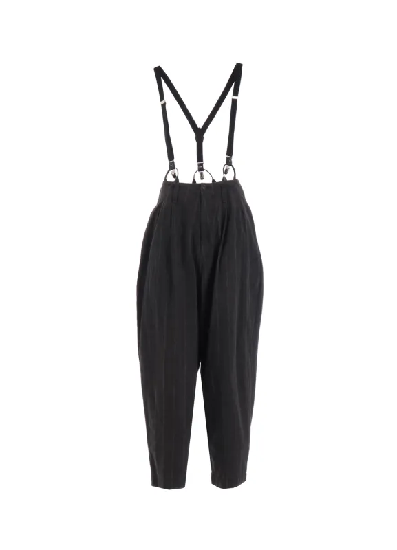 COTTON PLAID SUSPENDER PANTS sold by Yohji Yamamoto