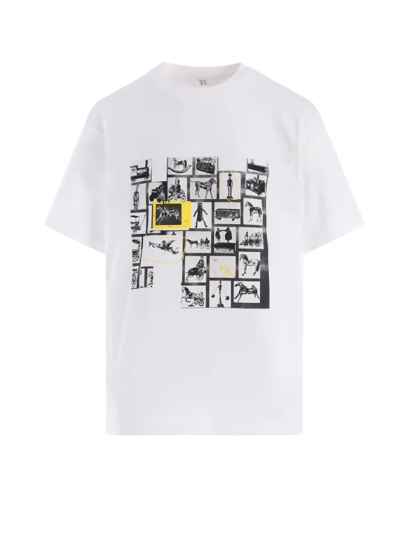 COTTON JERSEY TOY PIGMENT PRINT TEE sold by Yohji Yamamoto