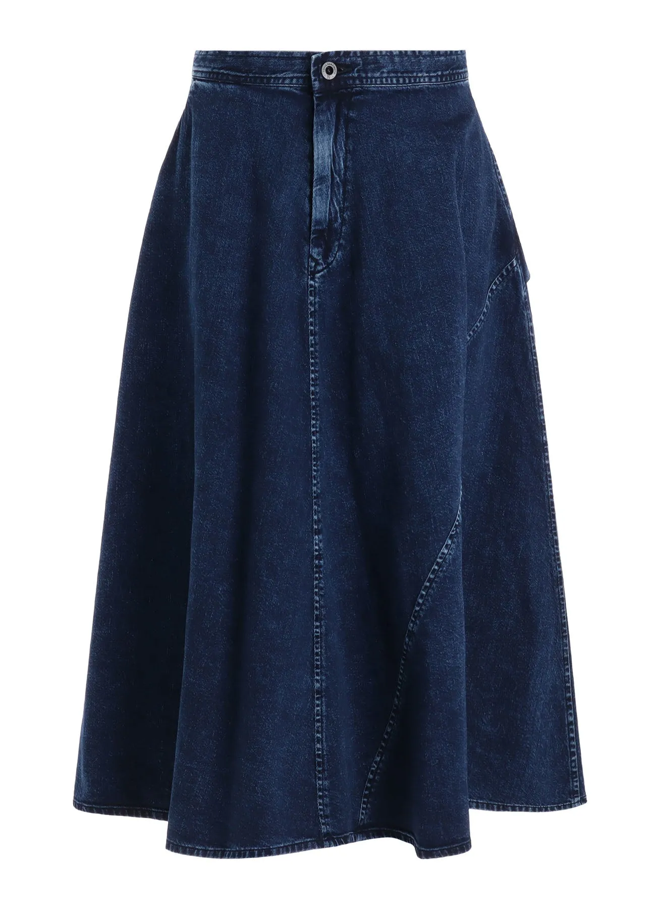 8OZ DENIM CHEMICAL WASH POCKET FLARE SKIRT sold by Yohji Yamamoto product image thumbnail 2
