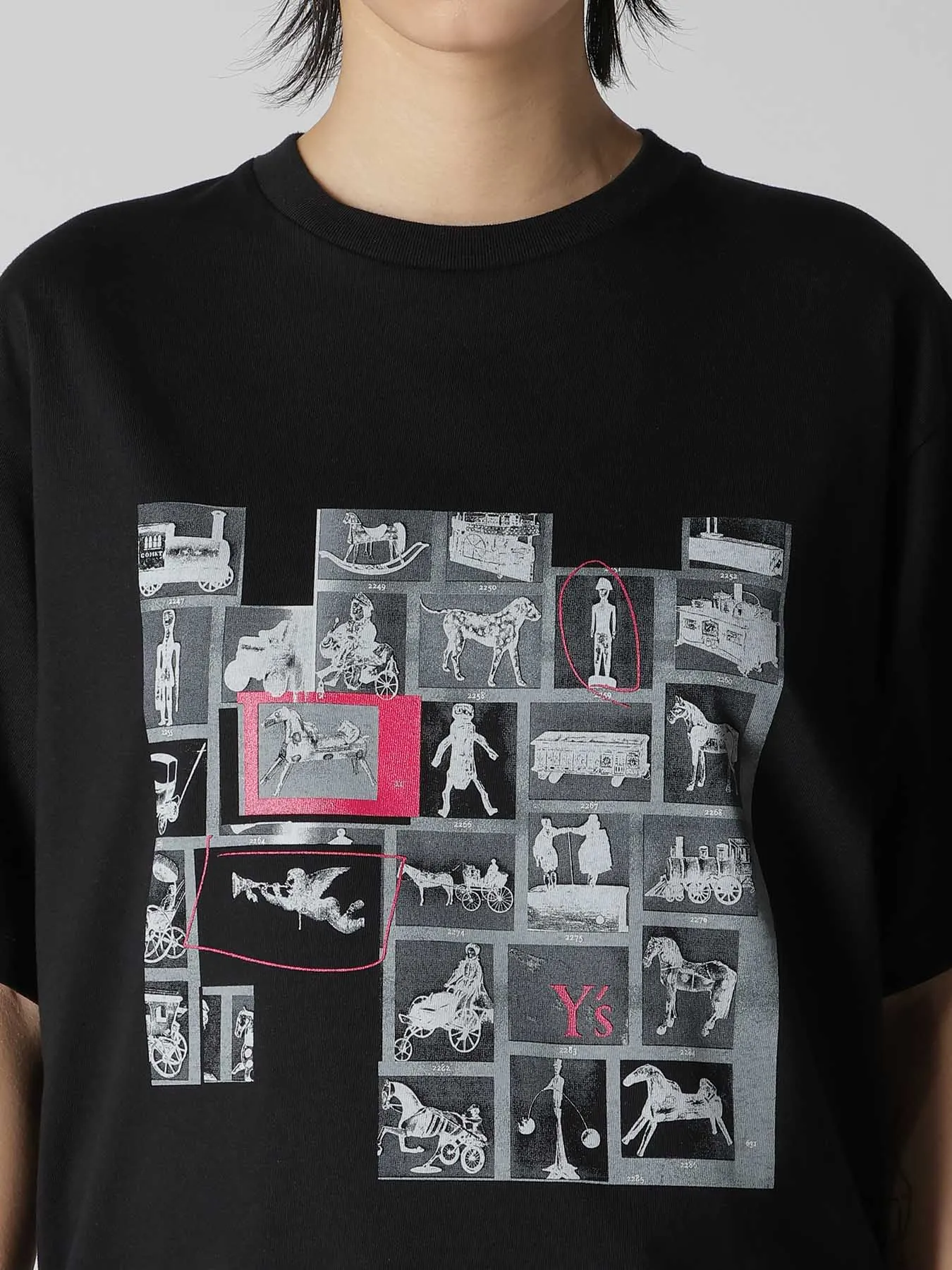 COTTON JERSEY TOY PIGMENT PRINT TEE sold by Yohji Yamamoto product image thumbnail 5