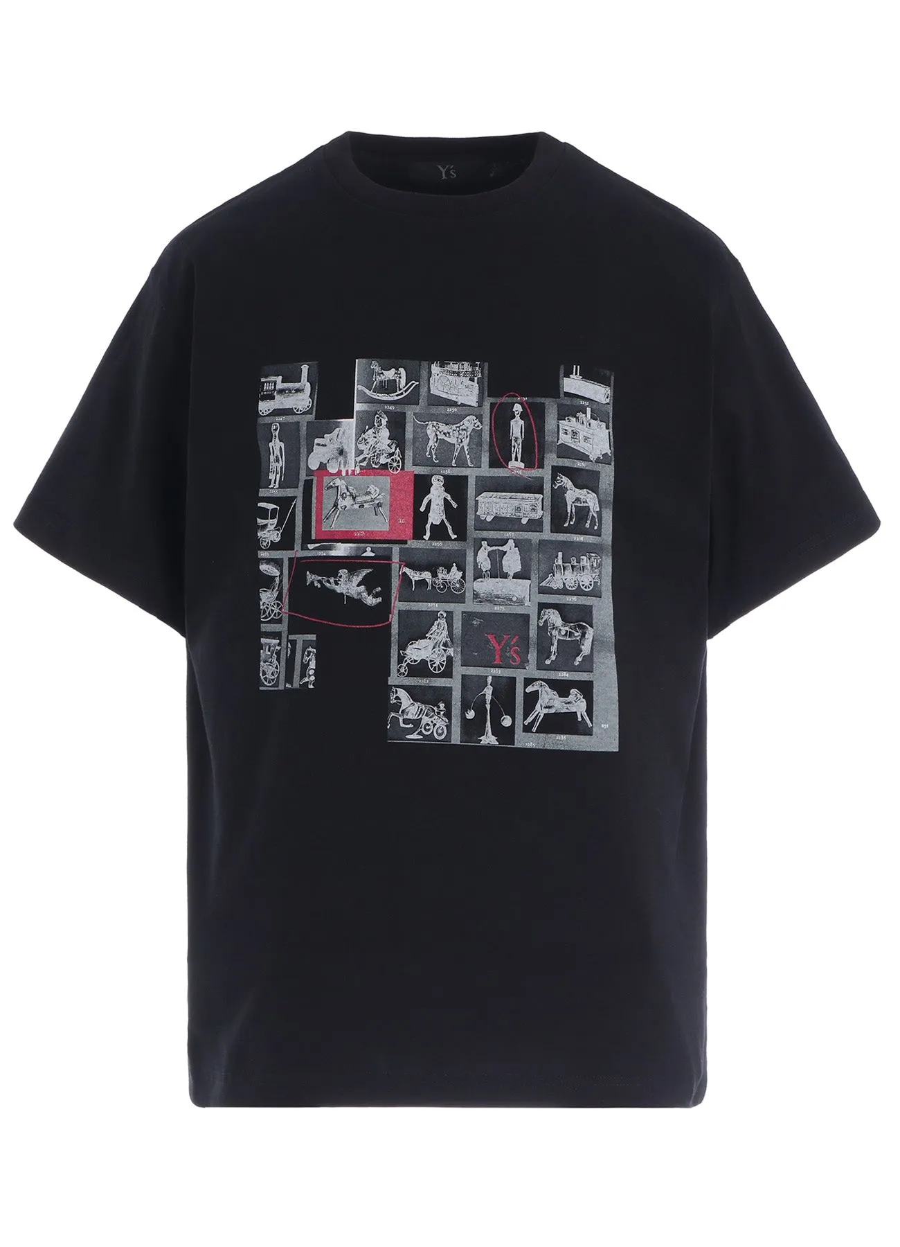 COTTON JERSEY TOY PIGMENT PRINT TEE sold by Yohji Yamamoto product image thumbnail 2