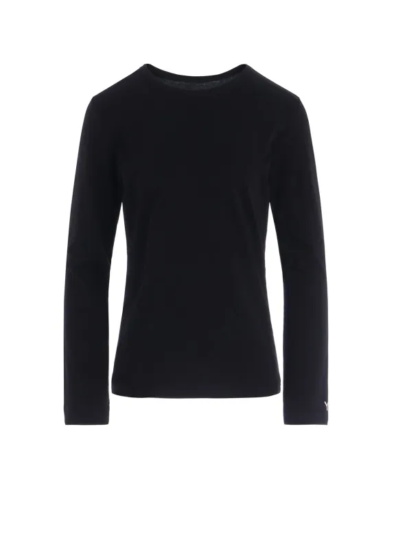 "Y" EMBROIDERY ROUND NECK LONSLEEVE TEE sold by Yohji Yamamoto