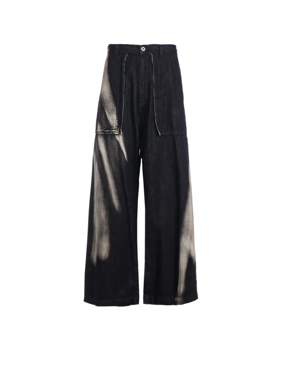 C/ SPOTTED DENIM LONG STRAIGHT PANTS made by Yohji Yamamoto