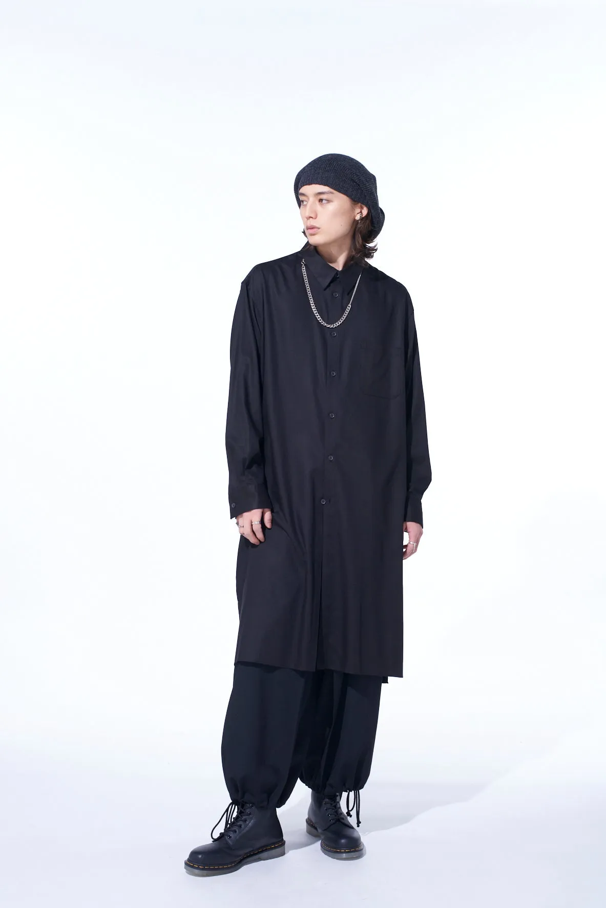 RAYON TWILL LONG SHIRT sold by Yohji Yamamoto product image thumbnail 2