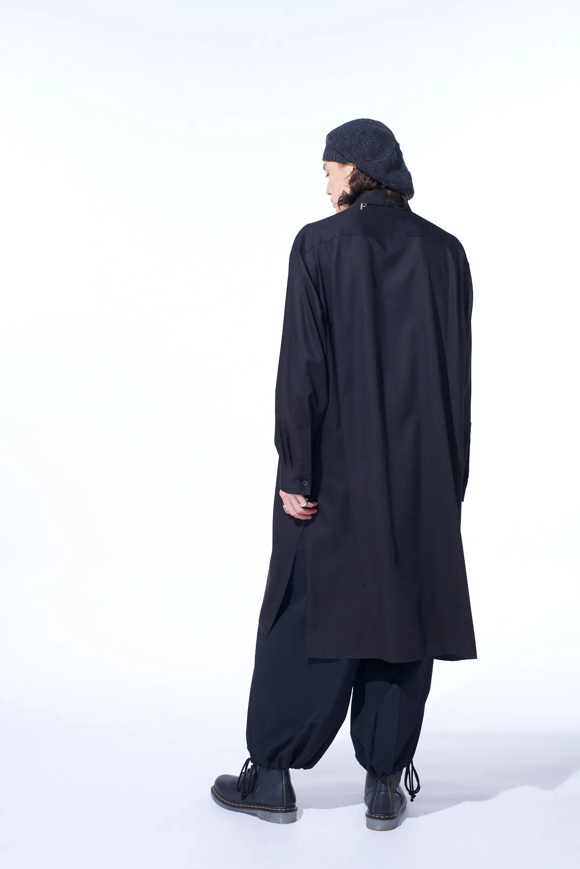 RAYON TWILL LONG SHIRT sold by Yohji Yamamoto product image thumbnail 4
