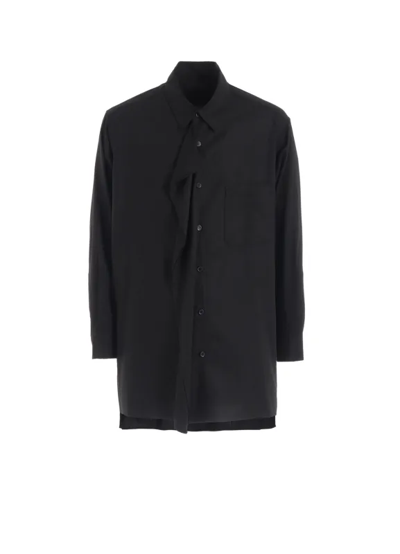 RAYON TWILL DRAPED FRONT SHIRT made by Yohji Yamamoto
