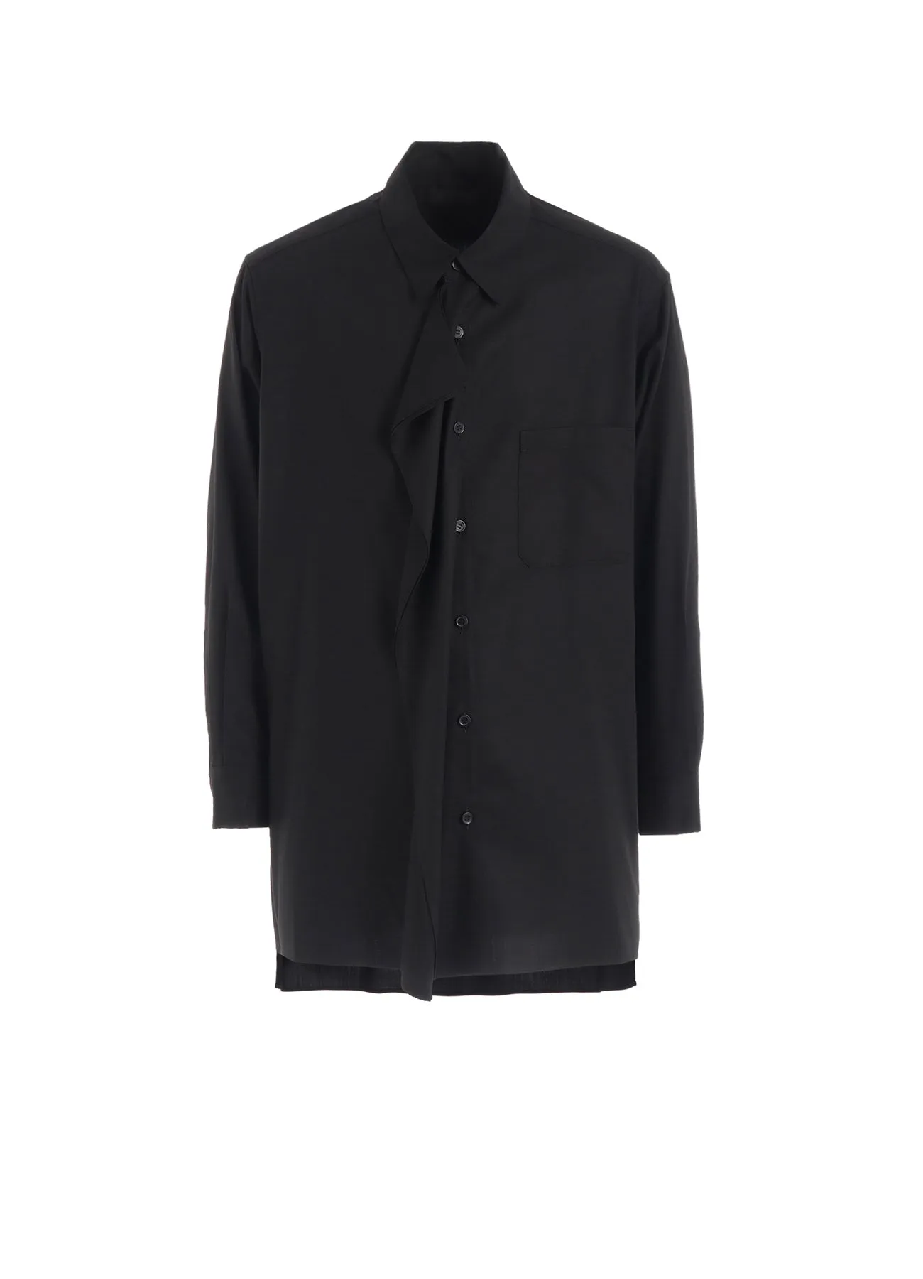 RAYON TWILL DRAPED FRONT SHIRT sold by Yohji Yamamoto