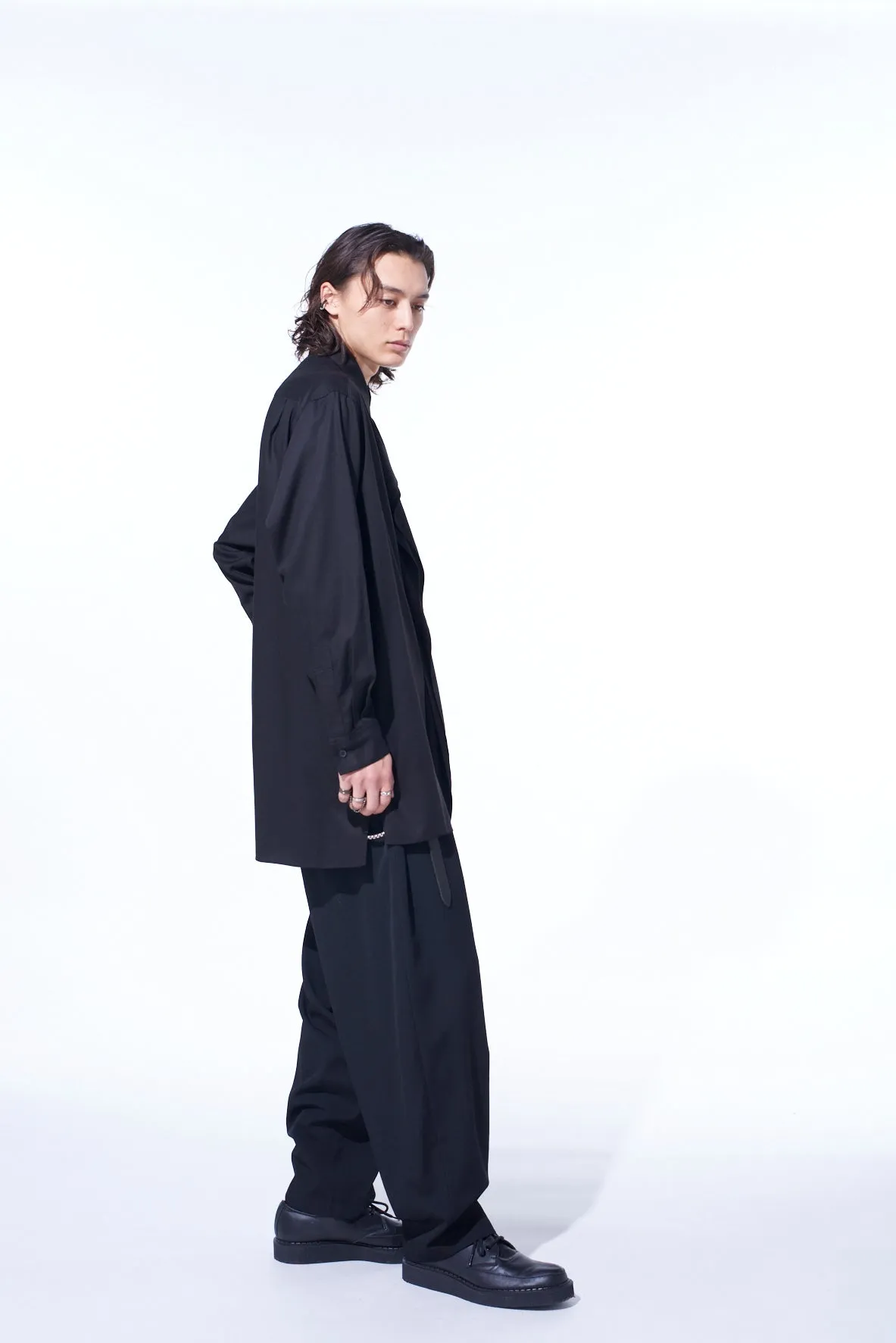 RAYON TWILL DRAPED FRONT SHIRT sold by Yohji Yamamoto product image thumbnail 5