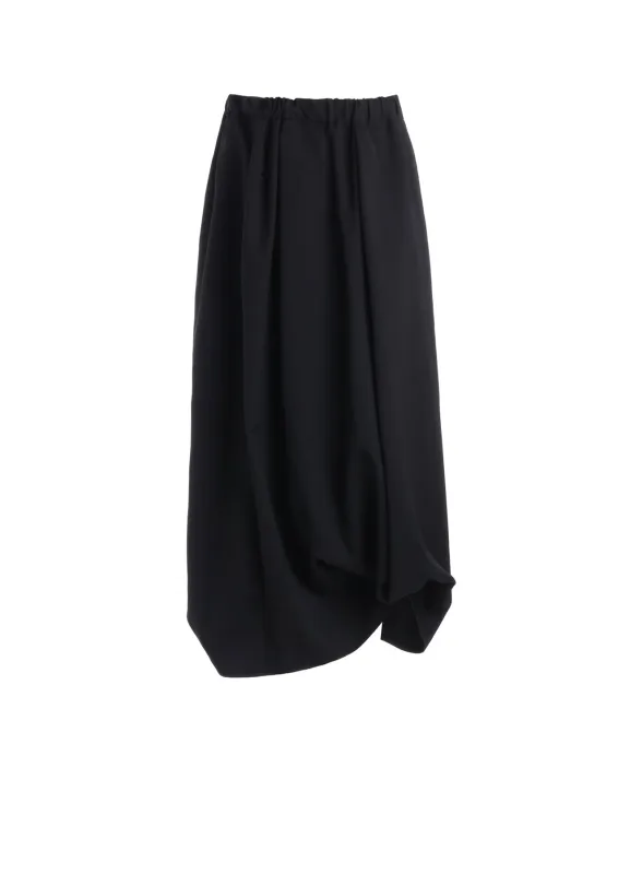 WOOL GABARDINE TUCK SKIRT made by Yohji Yamamoto