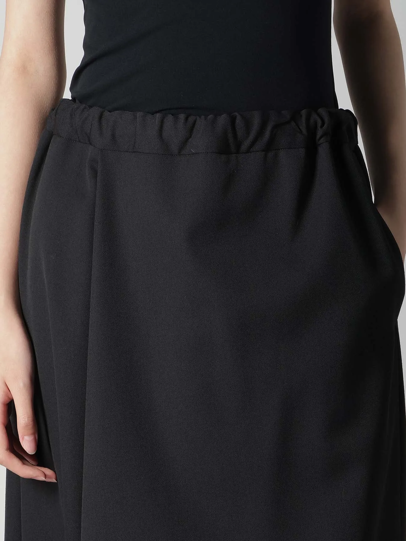 WOOL GABARDINE TUCK SKIRT sold by Yohji Yamamoto product image thumbnail 5