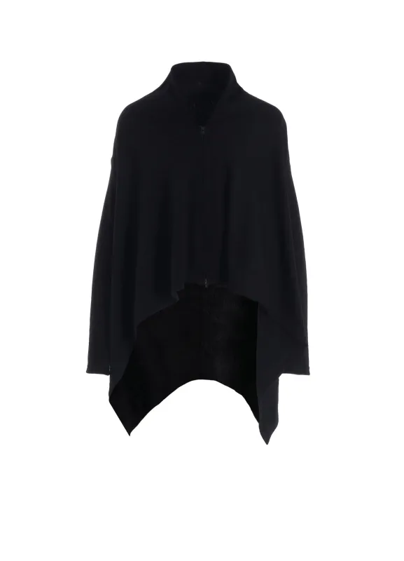 WOOL INTERLOCK GUSSET SHOULDER CARDIGAN sold by Yohji Yamamoto