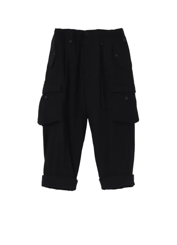 SILK DENIM GUSSET POCKET PADDED PANTS made by Yohji Yamamoto