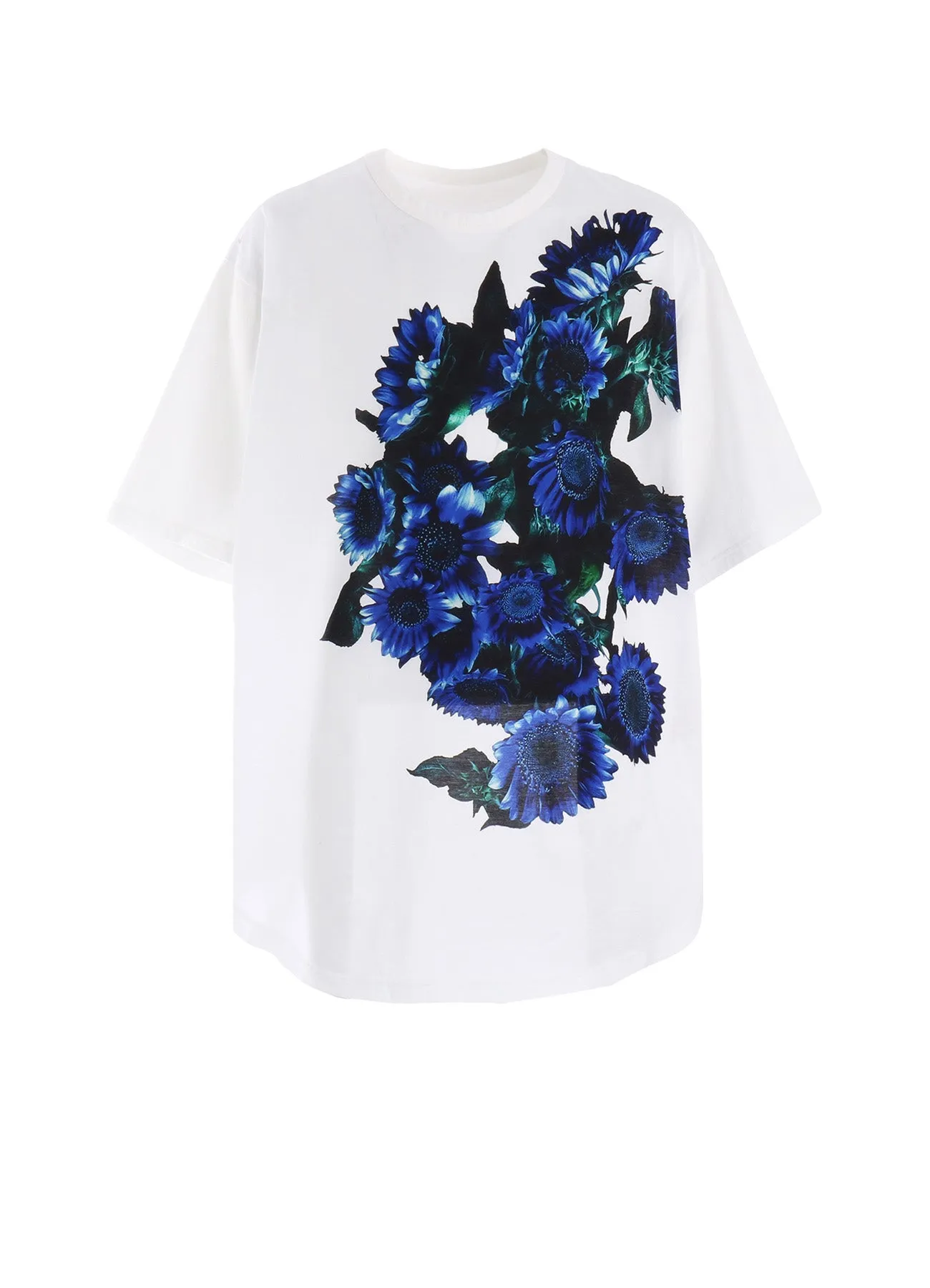 BLUE FLOWER PRINT BIG T-SHIRT sold by Yohji Yamamoto
