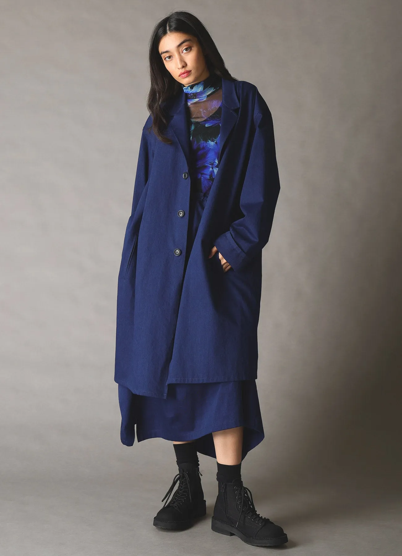 BULE FLOWER PRINT SOFT TULLE sold by Yohji Yamamoto product image thumbnail 2