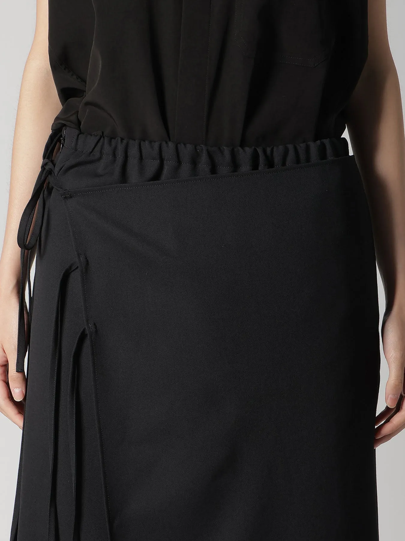 WOOL GABARDINE WRAP SKIRT sold by Yohji Yamamoto product image thumbnail 5