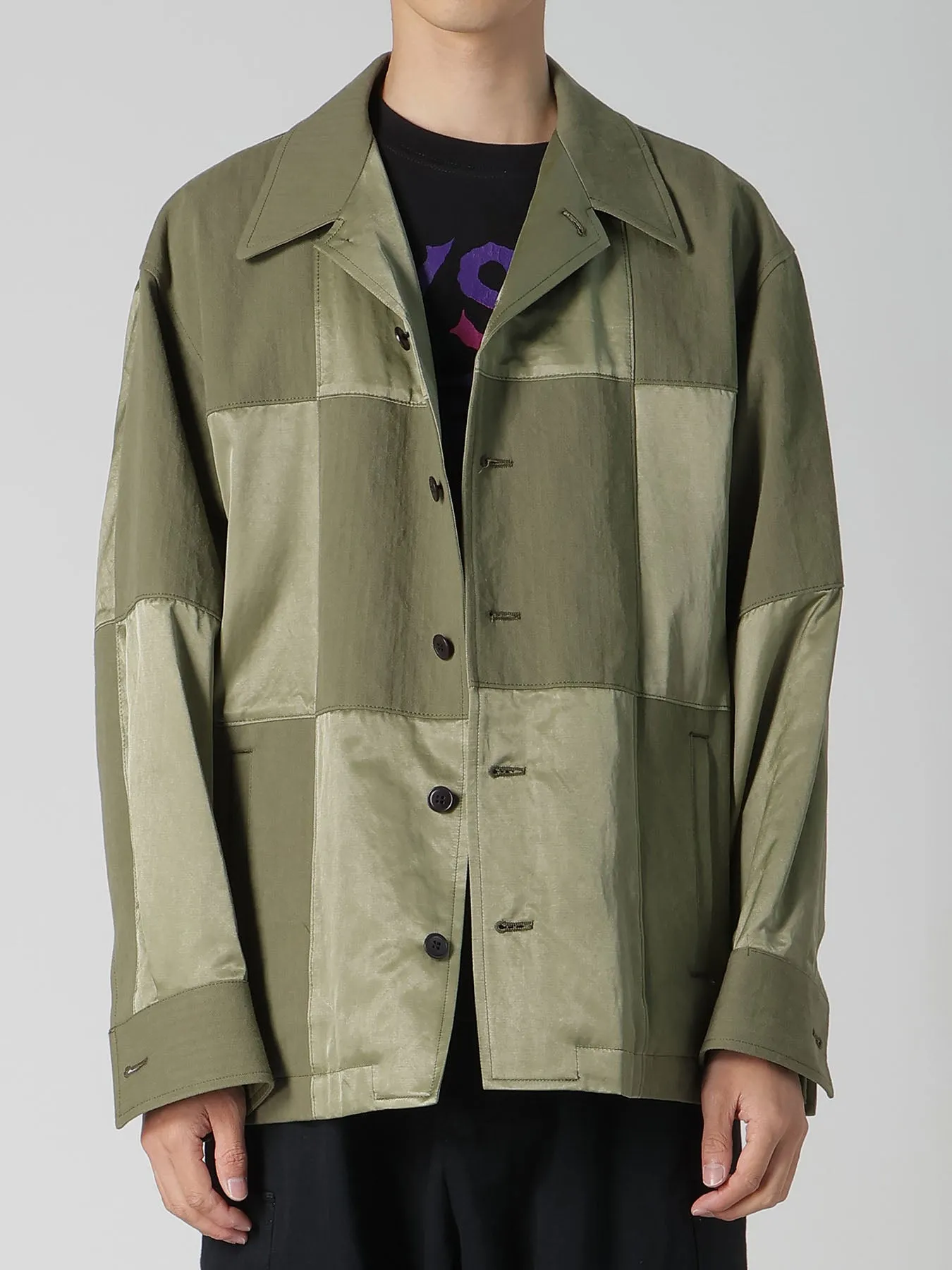 SATIN/COTTON PATCHED BLOUSON sold by Yohji Yamamoto product image thumbnail 5