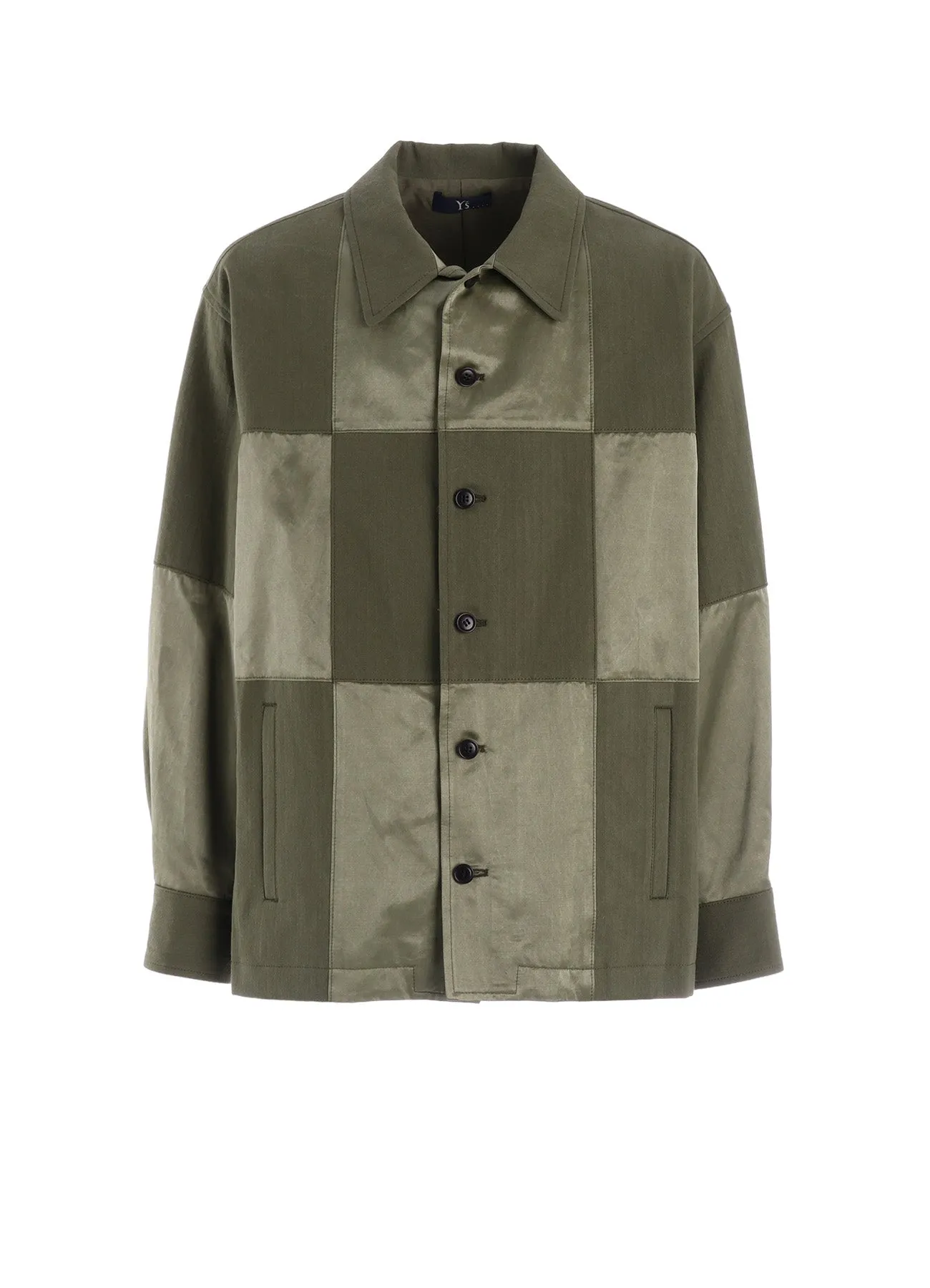 SATIN/COTTON PATCHED BLOUSON sold by Yohji Yamamoto
