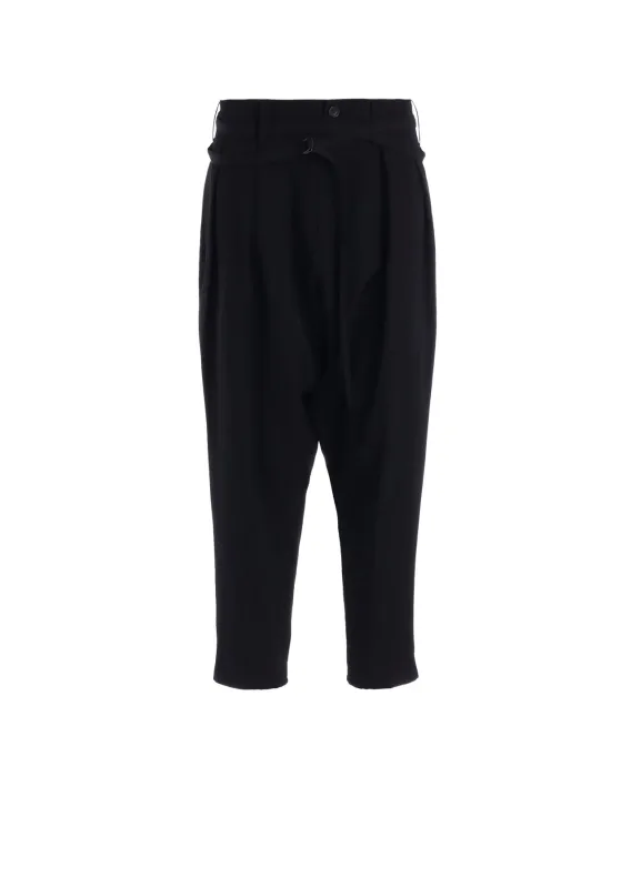 GABARDINE SLIM BELTED POINT PANTS sold by Yohji Yamamoto