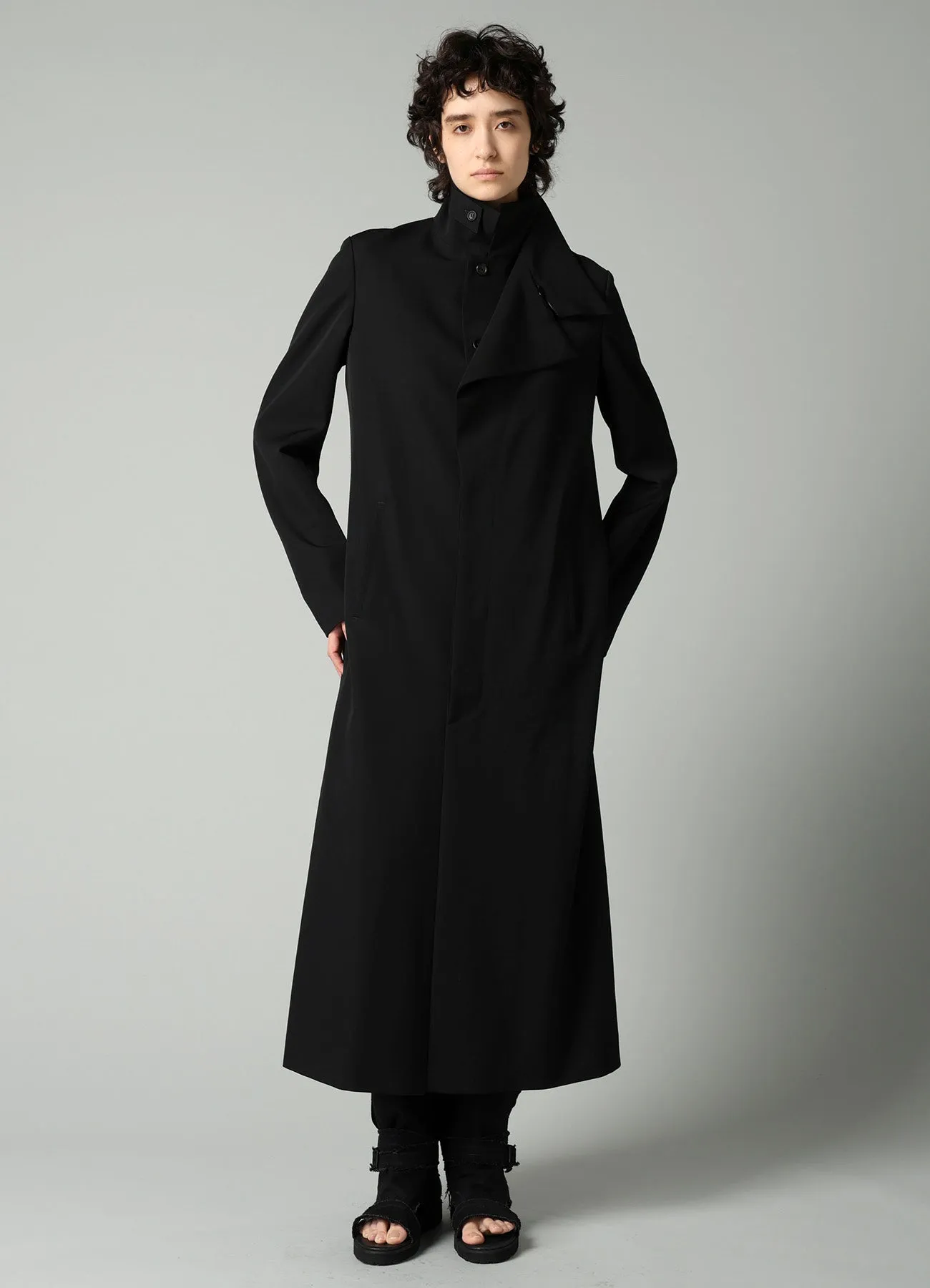 GABARDINE SLIM BELTED POINT PANTS sold by Yohji Yamamoto product image thumbnail 2