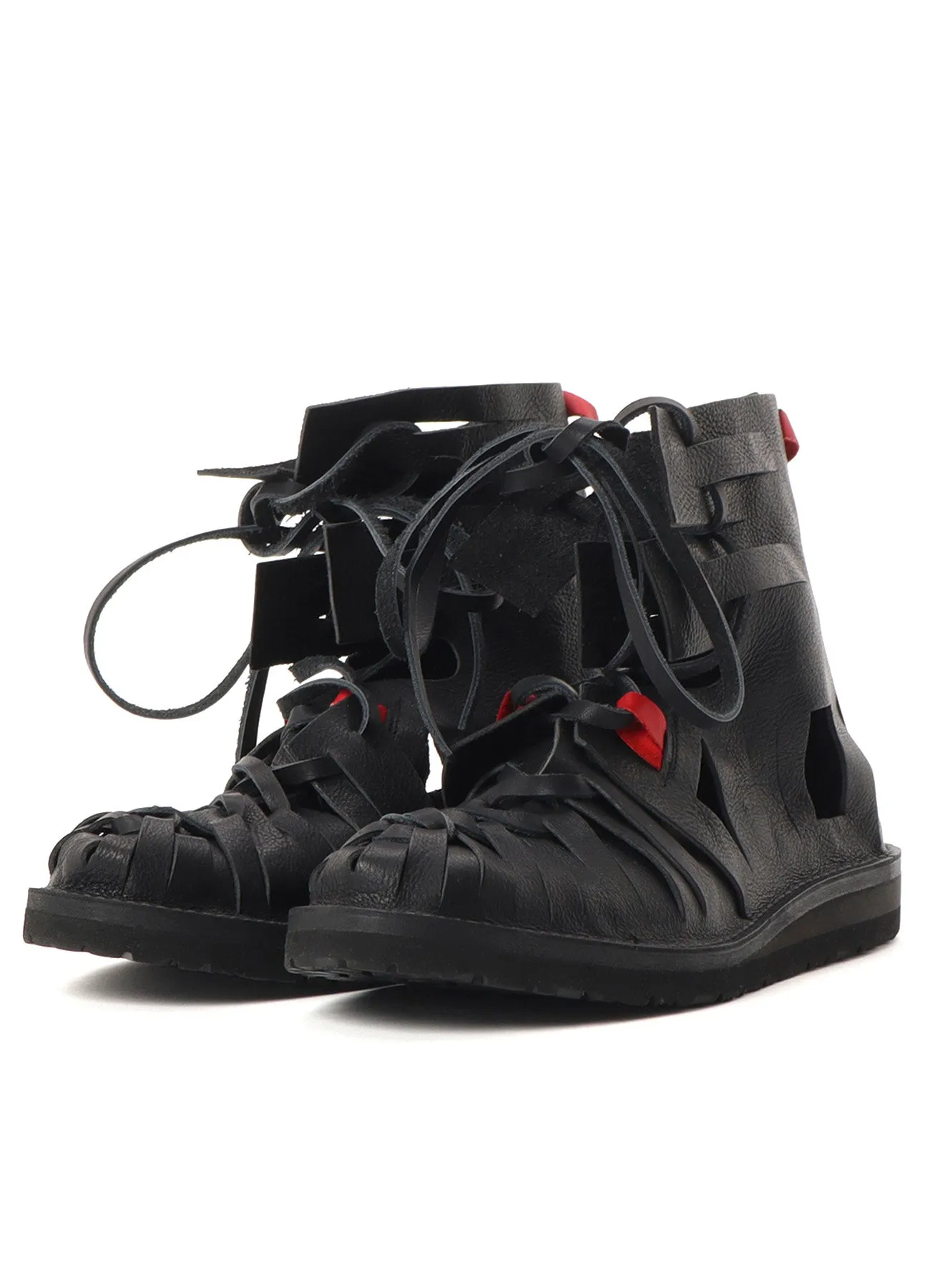 OIL COW LEATHER GLADIATOR BOOTS sold by Yohji Yamamoto product image thumbnail 3