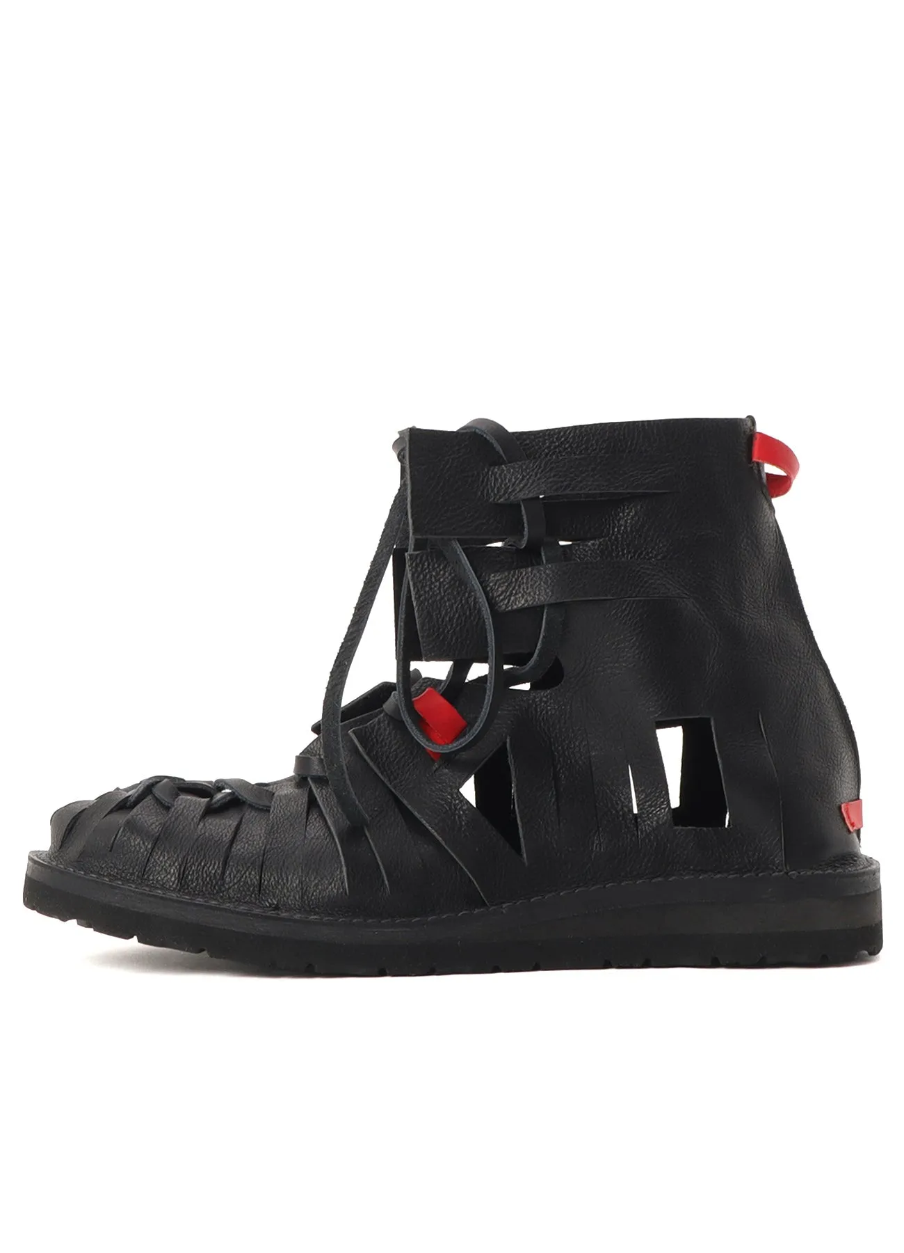 OIL COW LEATHER GLADIATOR BOOTS sold by Yohji Yamamoto product image thumbnail 4