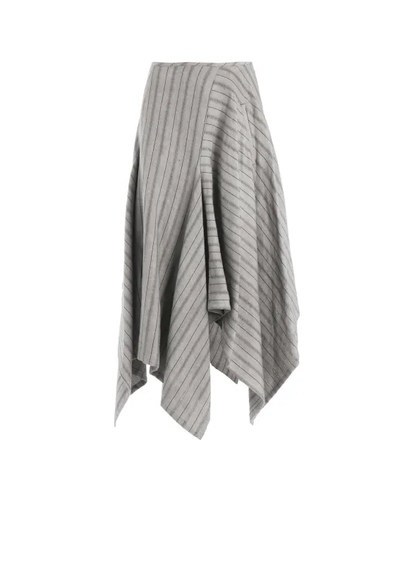 C/Li STRIPE ASYMMETRIC SKIRT sold by Yohji Yamamoto