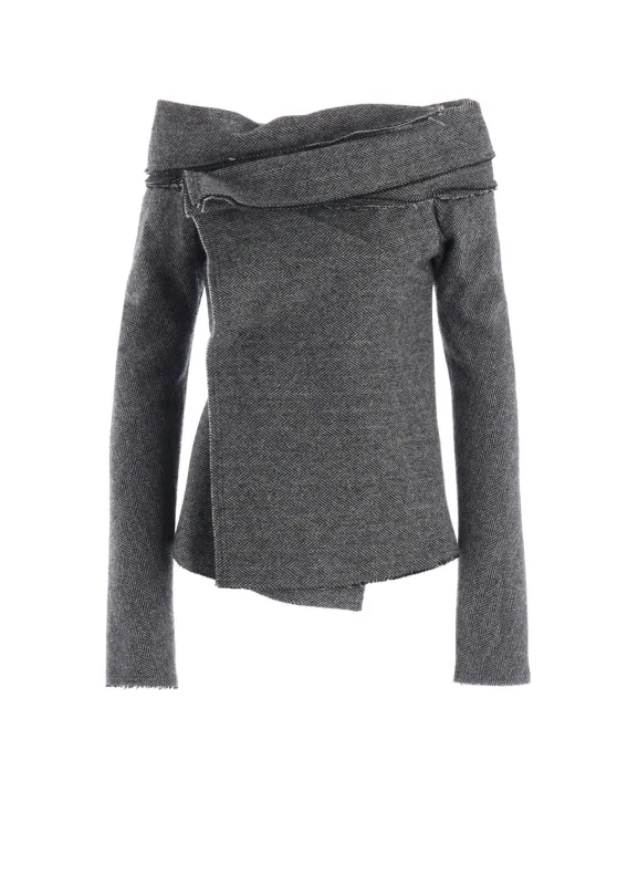 HERRINGBONE TULIP JACKET made by Yohji Yamamoto