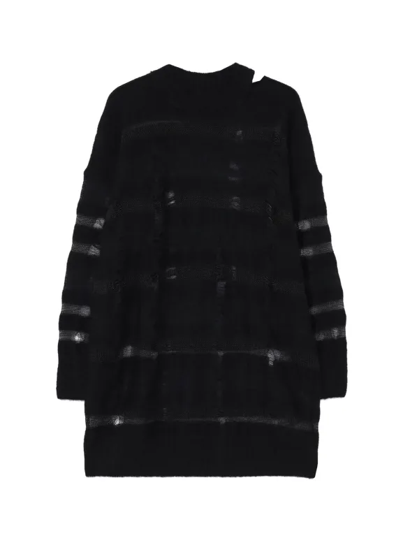 5G STRIPE PATTERN DAMAGED STRIPE PO sold by Yohji Yamamoto