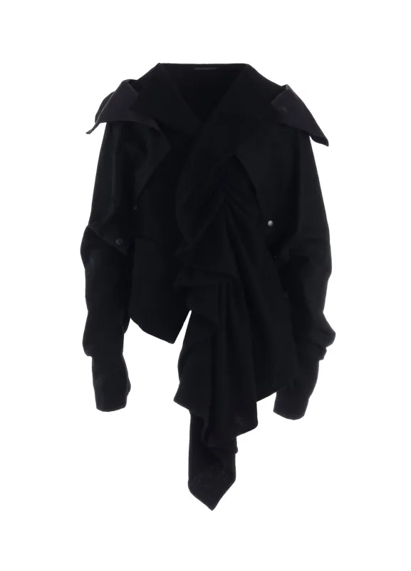 VINTAGE FLANNEL GILET JACKET sold by Yohji Yamamoto