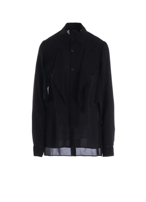 SOFT LAWN SQUARE PANEL BLOUSE sold by Yohji Yamamoto