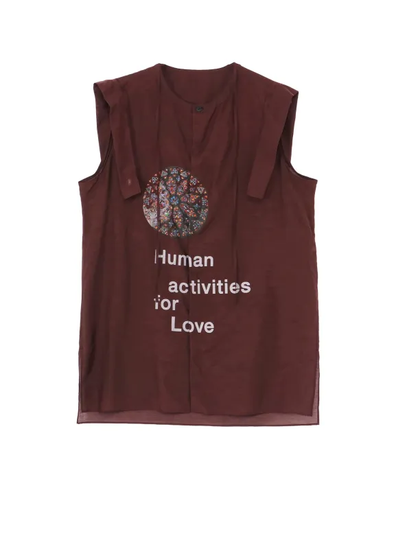 BURGUNDY HUMAN STRING COLLAR B/ HUMAN made by Yohji Yamamoto