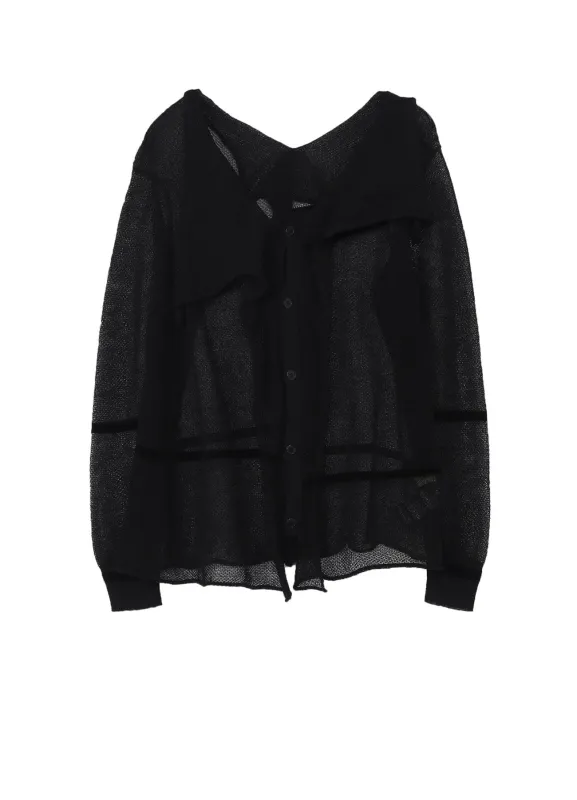 TUCK STITCH DRAPED CARDIGAN sold by Yohji Yamamoto