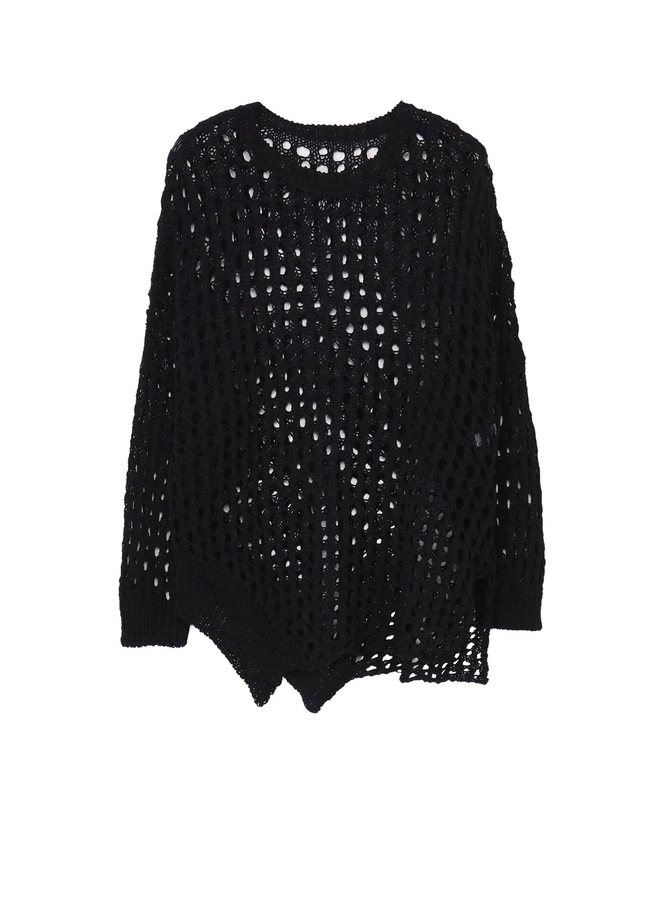 OPENWORK KNIT ROUND NECK PULLOVER sold by Yohji Yamamoto