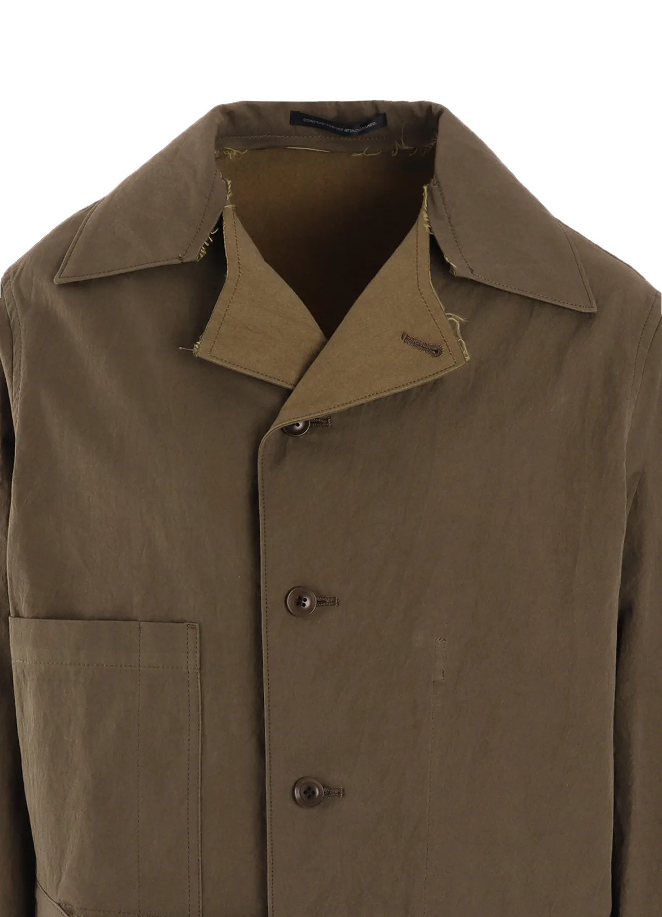 COTTON NYLON GABARDINE SLIT COLLART SHORT JACKET sold by Yohji Yamamoto product image thumbnail 5